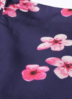 Blue Printed Art Silk Ruffled Dress Festive Wear 12 Blue Printed Art Silk Ruffled Dress Festive Wear -Indo Clothing Shop Blue Printed Art Silk Ruffled Dress DRBS02205992 rrc1