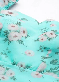 Blue Printed Organza Maxi Dress Festive Wear 12 Blue Printed Organza Maxi Dress Festive Wear -Indo Clothing Shop Blue Printed Organza Maxi Dress DRBS02305201 rrc1