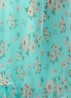 Blue Printed Organza Maxi Dress Festive Wear -Indo Clothing Shop Blue Printed Organza Maxi Dress DRBS02305201 rrc4