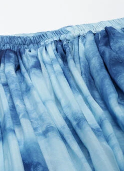 Skirt From Blue Tie N Dye Chinon Skirt Set After Six Wear -Indo Clothing Shop Blue Tie N Dye Chinon Skirt Set IWBS02301023 rrc3