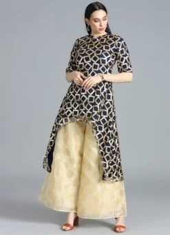 Ethnovog Wide Leg Palazzo Suit Party Wear 10 Ethnovog Wide Leg Palazzo Suit Party Wear -Indo Clothing Shop Bollywood Vogue Custom Made Wide Leg Palazzo Suit IWBV01902640 u