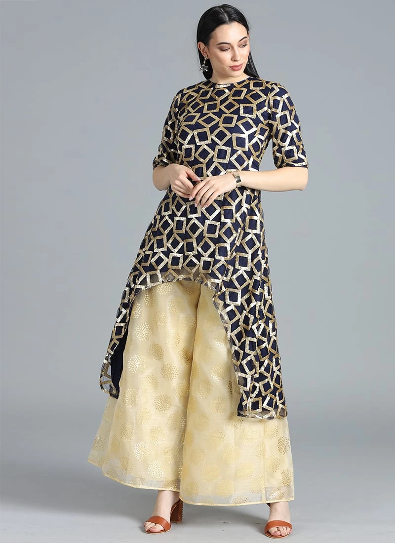 Ethnovog Wide Leg Palazzo Suit Party Wear 3 Ethnovog Wide Leg Palazzo Suit Party Wear - Image 3