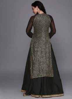 Ethnovog Jacket Style Skirt Set Festive Wear -Indo Clothing Shop Bollywood Vogue Customised Jacket Style Skirt Set IWBV01903878RTW b