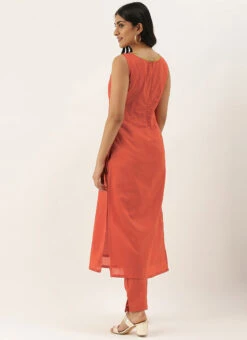 Brown Boat Neckline Straight Pant Suit After Six Wear 11 Brown Boat Neckline Straight Pant Suit After Six Wear -Indo Clothing Shop Brown Boat Neckline TENCEL Straight Pant Suit KSBS02101773RTW b