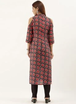 Collar Neck Multicoloured Straight Pant Kurta Set After Six Wear 11 Collar Neck Multicoloured Straight Pant Kurta Set After Six Wear -Indo Clothing Shop Collar Neck Multicoloured Straight Pant Kurta Set KSBS02001398 b