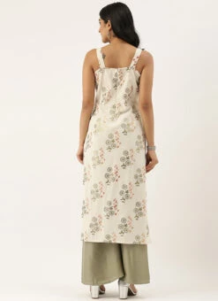 Cream Cotton N Olive Green Kurta Sets After Six Wear 10 Cream Cotton N Olive Green Kurta Sets After Six Wear -Indo Clothing Shop Cream Cotton N Olive Green Kurta Sets KSBS02102829 b