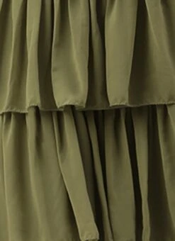 Cream Embroidered Layered Dress Party Wear -Indo Clothing Shop Cream Embroidered Layered Dress DRBS02209666 rrc3