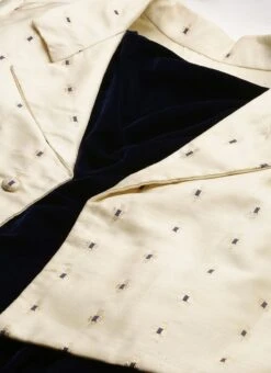 Cream Jacquard Jacket N Velvet Dress After Six Wear 13 Cream Jacquard Jacket N Velvet Dress After Six Wear -Indo Clothing Shop Cream Jacquard Jacket N Velvet Dress DRBS02205848 rrc2