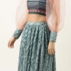 Skirt From Cream N Blue Printed Chinon Skirt Set After Six Wear