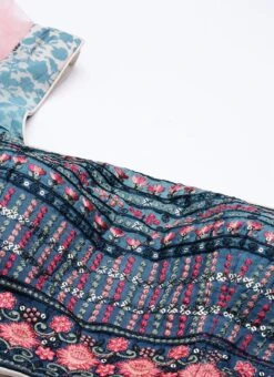 Skirt From Cream N Blue Printed Chinon Skirt Set After Six Wear 12 Skirt From Cream N Blue Printed Chinon Skirt Set After Six Wear -Indo Clothing Shop Cream N Blue Printed Chinon Skirt Set IWBS02301022 rrc1