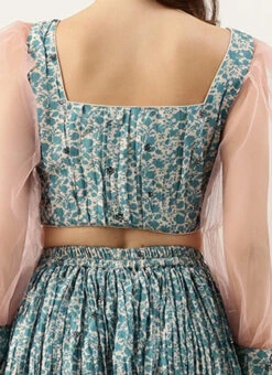 Skirt From Cream N Blue Printed Chinon Skirt Set After Six Wear 14 Skirt From Cream N Blue Printed Chinon Skirt Set After Six Wear -Indo Clothing Shop Cream N Blue Printed Chinon Skirt Set IWBS02301022 rrc3