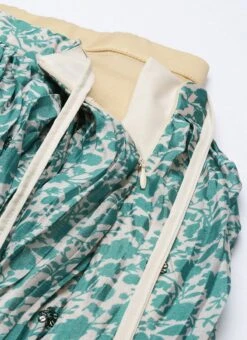 Skirt From Cream And Blue Printed N Embroidered Skirt Set After Six Wear -Indo Clothing Shop Cream and Blue Printed N Embroidered Skirt Set IWBS02301062 rrc2