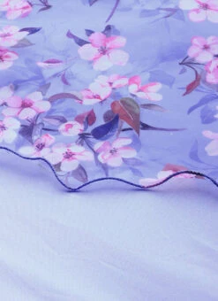 Blue Digital Print V Neck Gown After Six Wear -Indo Clothing Shop Custom Made Blue Digital Print V Neck Gown IWBS01907078 rrc2