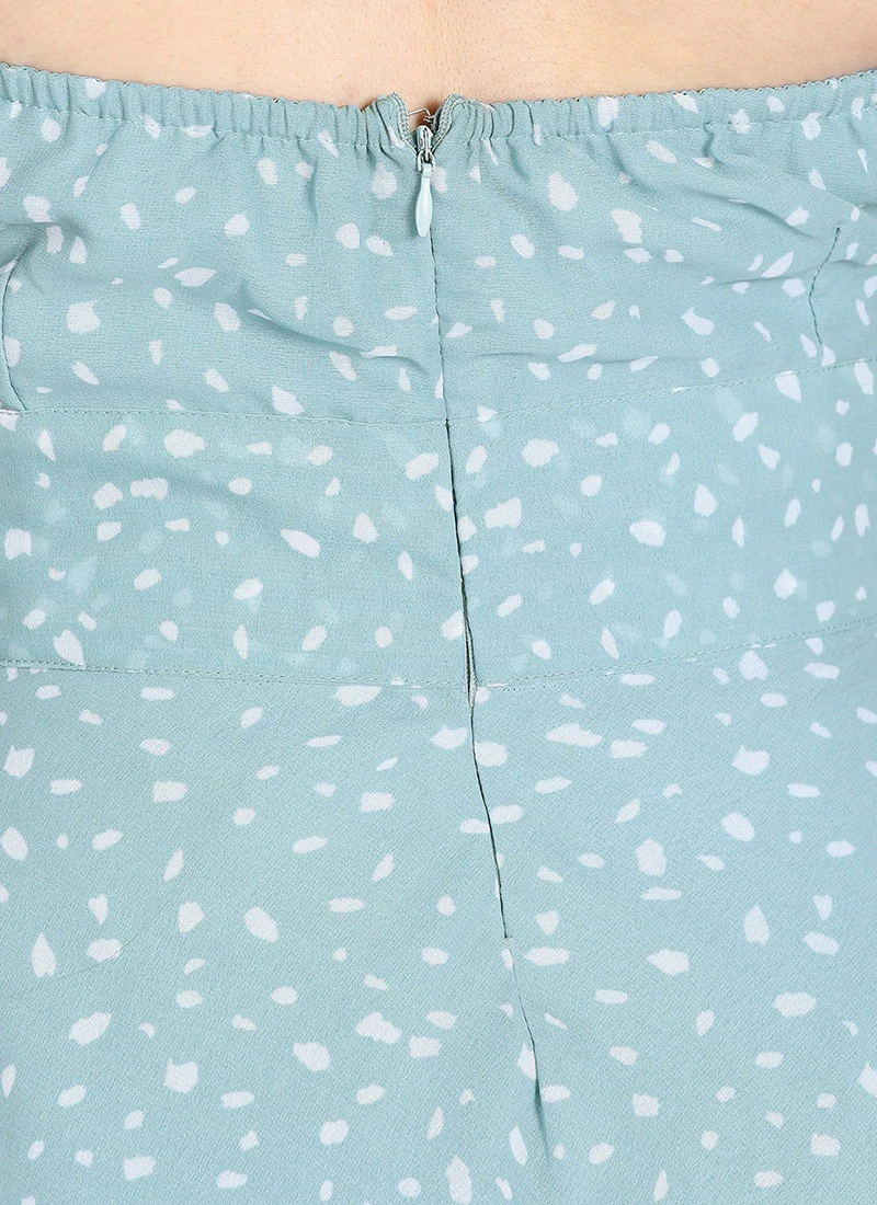 Blue Halter Neck Georgette Gown After Six Wear 7 Blue Halter Neck Georgette Gown After Six Wear - Image 7