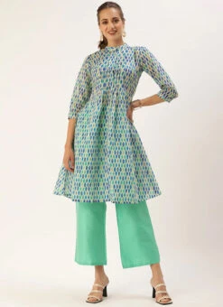 Multicolour Wide Leg Pant N Top After Six Wear 8 Multicolour Wide Leg Pant N Top After Six Wear -Indo Clothing Shop Custom Made Multicolour Wide Leg Pant N Top KSBS01908507 u