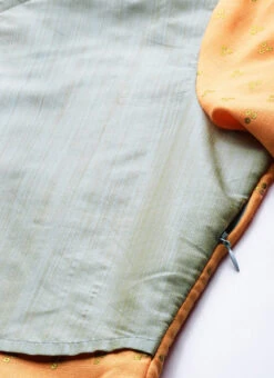 Peach Jacket Style Top And Bottom Festive Wear -Indo Clothing Shop Custom Made Peach Jacket Style Top and Bottom KSBS01908661 rrc1