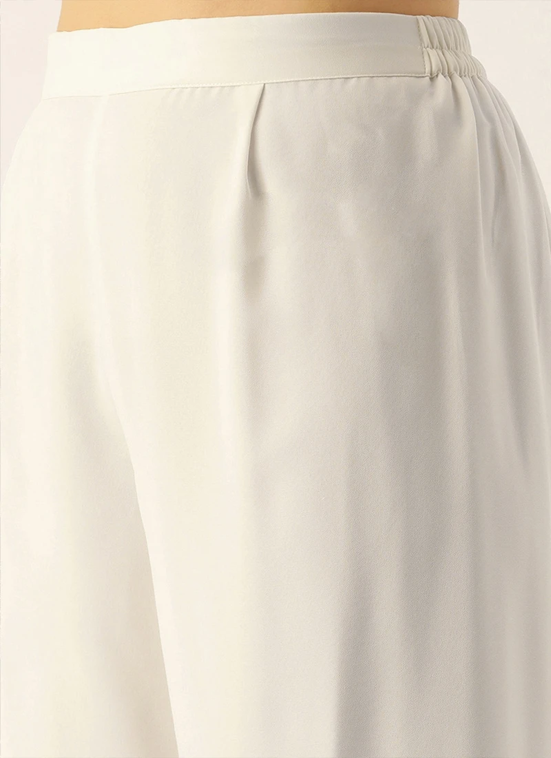 Dark Blue And Off White Kurta Gharara Set Festive Wear 6 Dark Blue And Off White Kurta Gharara Set Festive Wear - Image 6