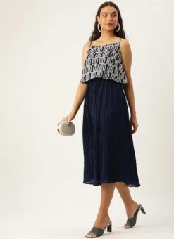 Dark Blue Embroidered Georgette Dress Festive Wear After Six Wear 10 Dark Blue Embroidered Georgette Dress Festive Wear After Six Wear -Indo Clothing Shop Dark Blue Embroidered Georgette Dress DRBS02210917 u