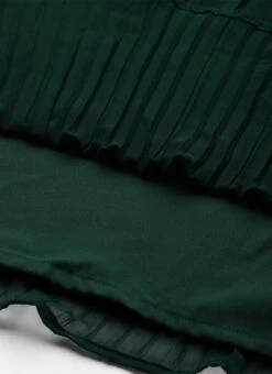 Dark Green Embroidered Georgette Dress After Six Wear -Indo Clothing Shop Dark Green Embroidered Georgette Dress DRBS02210919 rrc3