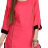 Dark Peach Plain Kurta Salwar Set After Six Wear