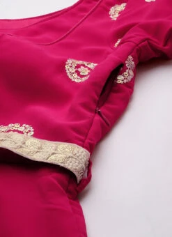 Dupatta From Dark Pink Georgette Embroidered Gown After Six Wear 14 Dupatta From Dark Pink Georgette Embroidered Gown After Six Wear -Indo Clothing Shop Dark Pink Georgette Embroidered Gown IWBS02304096 rrc3