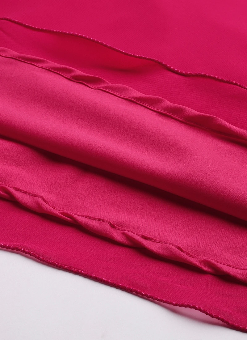 Dupatta From Dark Pink Georgette Embroidered Gown After Six Wear 8 Dupatta From Dark Pink Georgette Embroidered Gown After Six Wear - Image 8