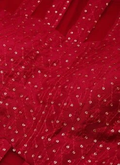 Dark Red Georgette Embroidered Layered Gown Party Wear 12 Dark Red Georgette Embroidered Layered Gown Party Wear -Indo Clothing Shop Dark Red Georgette Embroidered Layered Gown IWBS02210984 rrc1