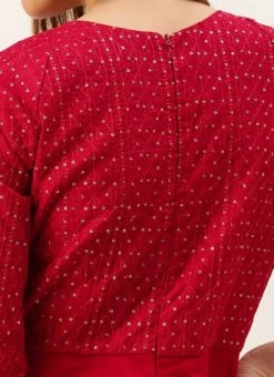 Dark Red Georgette Embroidered Layered Gown Party Wear 13 Dark Red Georgette Embroidered Layered Gown Party Wear -Indo Clothing Shop Dark Red Georgette Embroidered Layered Gown IWBS02210984 rrc2