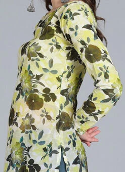 Digital Print Yellow Palazzo Kurta Set Party Wear