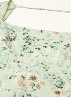 Digital Printed Green Muslin Maxi Dress Party Wear -Indo Clothing Shop Digital Printed Green Muslin Maxi Dress DRBS02206175 rrc1