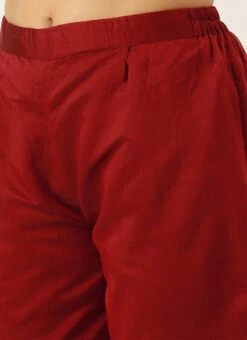 Digital Printed Kurta N Red Chanderi Pants Festive Wear -Indo Clothing Shop Digital Printed Kurta N Red Chanderi Pants KSBS02109727 rrc2