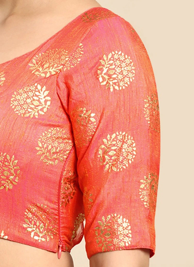 Dull Pink Art Silk Blouse Festive Wear 8 Dull Pink Art Silk Blouse Festive Wear - Image 8