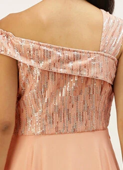 Dusty Pale Peach Embroidered Gown Party Wear -Indo Clothing Shop Dusty Pale Peach Embroidered Gown IWBS02201258 rrc2