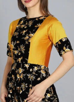 Ethnovog Multicolored Embroidered Gown Party Wear -Indo Clothing Shop Ethnovog Customised Multicolored Embroidered Gown IWBS01901252 rrc1