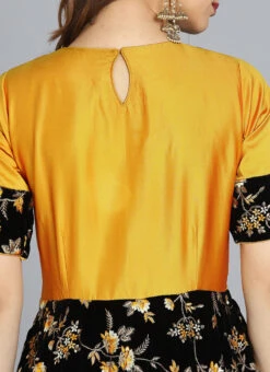 Ethnovog Multicolored Embroidered Gown Party Wear -Indo Clothing Shop Ethnovog Customised Multicolored Embroidered Gown IWBS01901252 rrc2