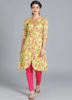 Ethnovog Green Straight Pant Suit Party Wear -Indo Clothing Shop Ethnovogue Customised Green Straight Pant Suit IWBS01812227 u