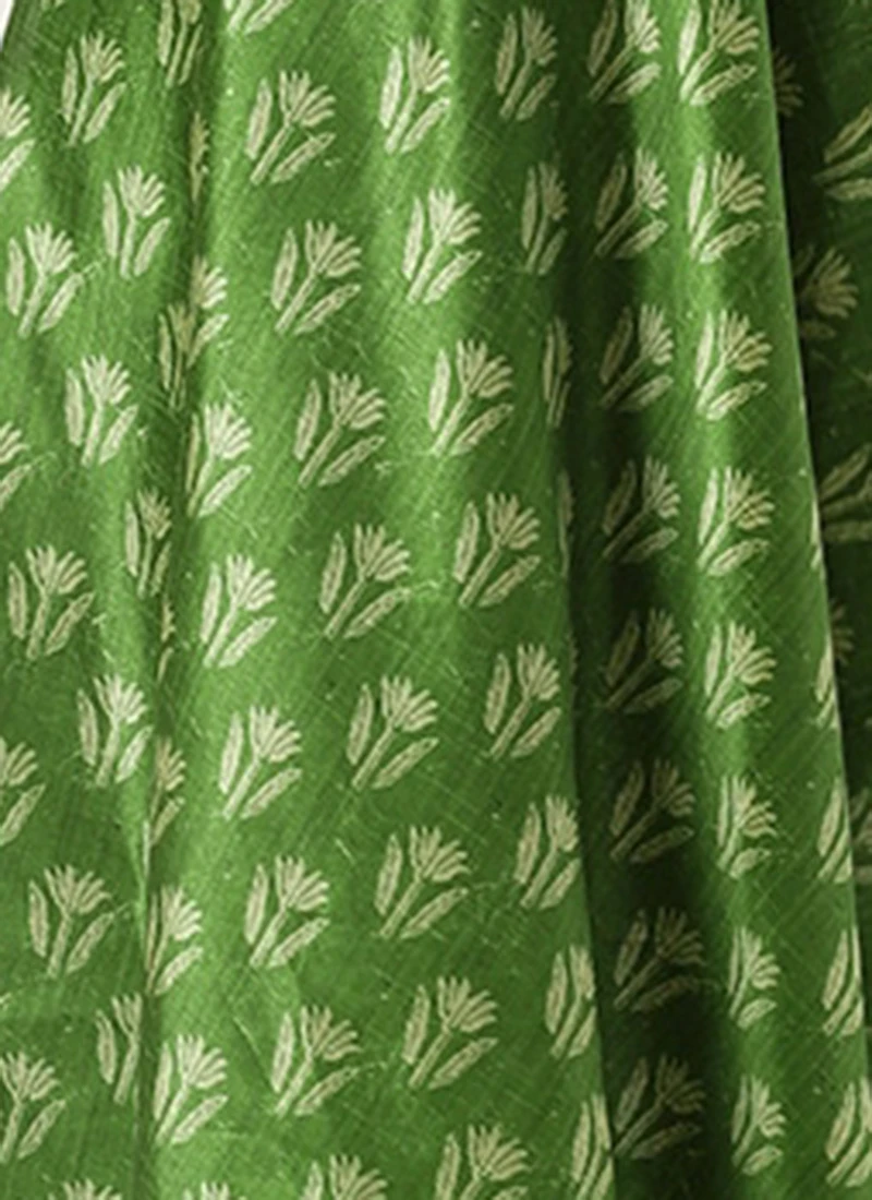 Green Art Silk Digital Printed Dress Festive Wear 7 Green Art Silk Digital Printed Dress Festive Wear - Image 7