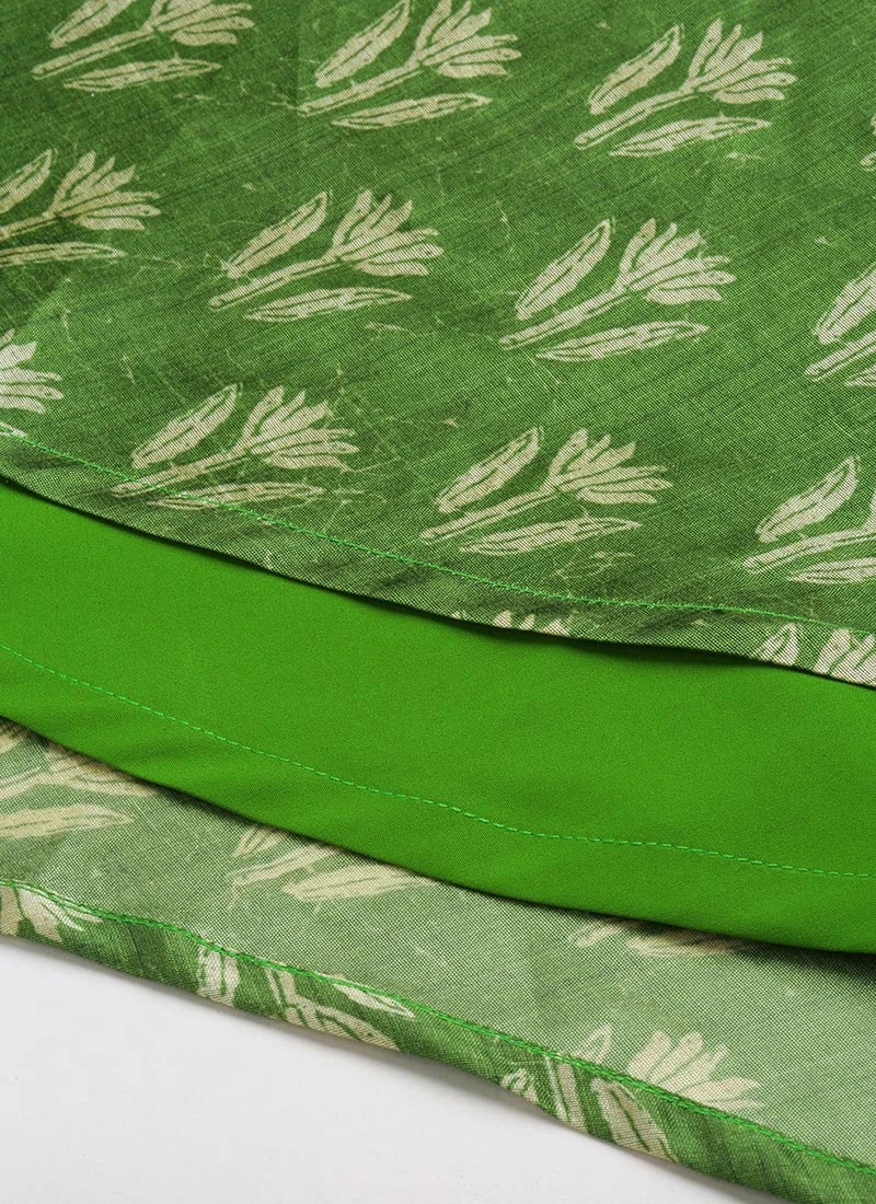 Green Art Silk Digital Printed Dress Festive Wear 8 Green Art Silk Digital Printed Dress Festive Wear - Image 8