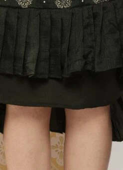 Green Art Silk Foil Print Dress After Six Wear -Indo Clothing Shop Green Art Silk Foil Print Dress DRBS02301118 rrc4