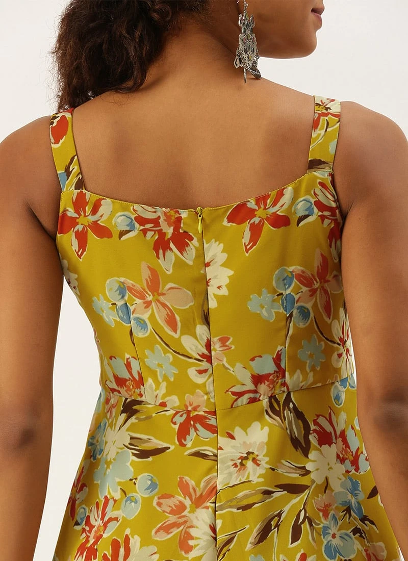 Green Asymmetric Gathered Gown Party Wear 6 Green Asymmetric Gathered Gown Party Wear - Image 6