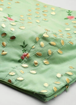 Green Chanderi Embroidered Blouse Festive Wear -Indo Clothing Shop Green Chanderi Embroidered Blouse BLBS02305275 rrc1