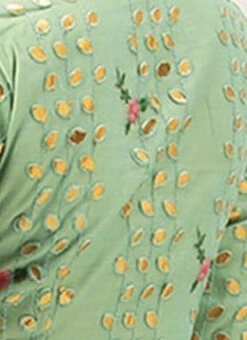 Green Chanderi Embroidered Blouse Festive Wear -Indo Clothing Shop Green Chanderi Embroidered Blouse BLBS02305275 rrc4