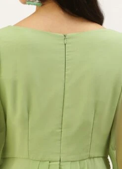 Green Digital Printed Dress Festive Wear -Indo Clothing Shop Green Digital Printed Dress DRBS02208511 rrc2