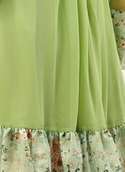 Green Digital Printed Dress Festive Wear -Indo Clothing Shop Green Digital Printed Dress DRBS02208511 rrc4