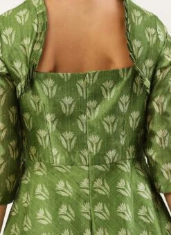 Green Digital Printed Maxi Dress Festive Wear -Indo Clothing Shop Green Digital Printed Maxi Dress DRBS02212566 rrc2