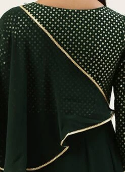 Green Embroidered Georgette Kali Flared Gown Party Wear -Indo Clothing Shop Green Embroidered Georgette Kali Flared Gown IWBS02208519 rrc2