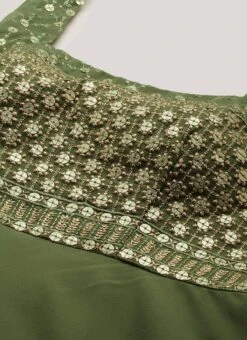 Green Embroidered Georgette Layered Gown Festive Wear Party Wear 13 Green Embroidered Georgette Layered Gown Festive Wear Party Wear -Indo Clothing Shop Green Embroidered Georgette Layered Gown IWBS02203612 rrc2