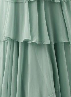 Green Embroidered Layered Gown Party Wear -Indo Clothing Shop Green Embroidered Layered Gown IWBS02201250 rrc3