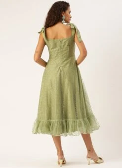 Green Embroidered Net Corset Style Dress Party Wear 11 Green Embroidered Net Corset Style Dress Party Wear -Indo Clothing Shop Green Embroidered Net Corset Style Dress DRBS02301105 b