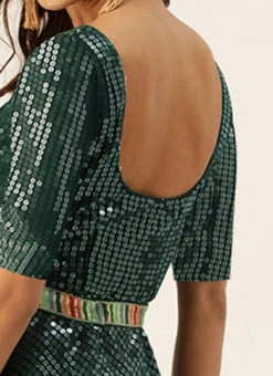 Bottom From Green Embroidered Peplum Top N Palazzo Set After Six Wear -Indo Clothing Shop Green Embroidered Peplum Top N Palazzo Set IWBS02306501 rrc2